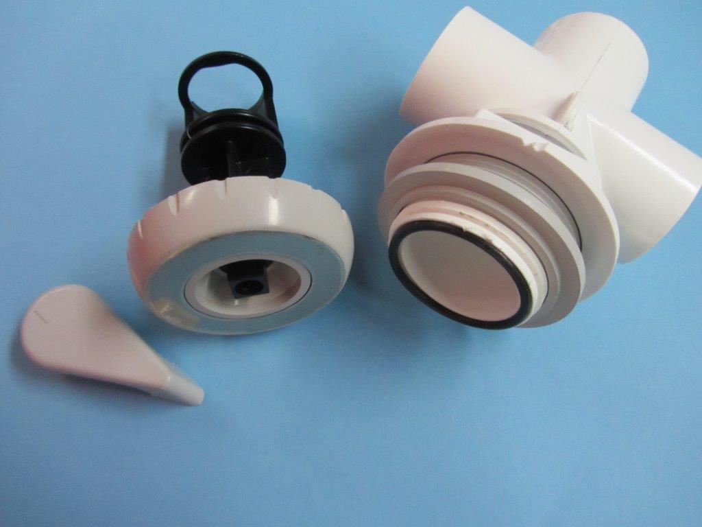 3-Wege-Umschaltventil für Wasserschwall kompl. Farbe: lichtgrau